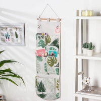 Органайзер подвесной с карманами Доляна &laquo;Тропиканка&raquo;, 5 отделений, 65&times;23 см