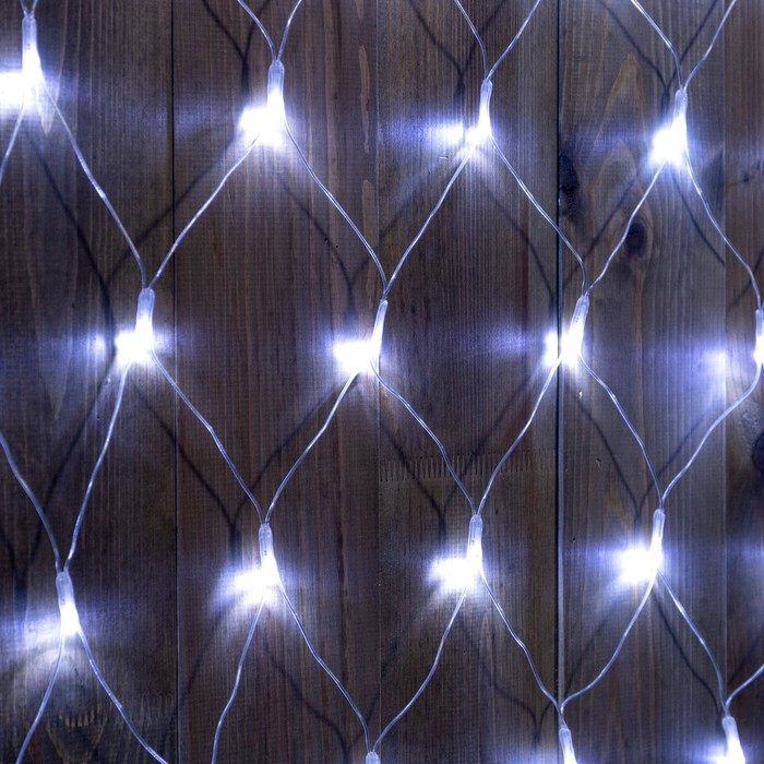 Гирлянда &laquo;Сеть&raquo; 2 &times; 3 м, IP44, УМС, прозрачная нить, 384 LED, свечение белое, 220 В