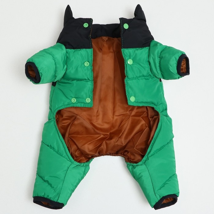 Комбинезон Комбинезон "Умка", размер 12 (ДС 28 см, ОГ 38 см, ОШ 27 см), чёрно-зелёный