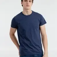 Футболка мужская приталенная Regent Fit синий меланж, размер XXL