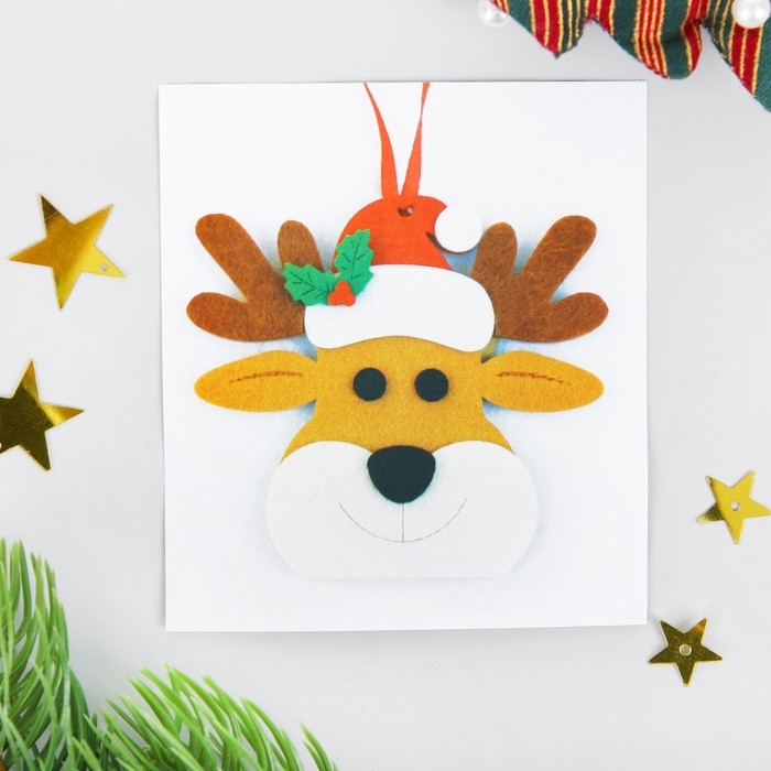 Набор для творчества - создай ёлочное украшение из фетра &laquo;Новогодний олень&raquo;