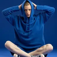 Худи унисекс H2, синее, размер M/L