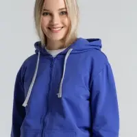 Толстовка на молнии с капюшоном Unit Siverga, ярко-синяя, размер 4XL