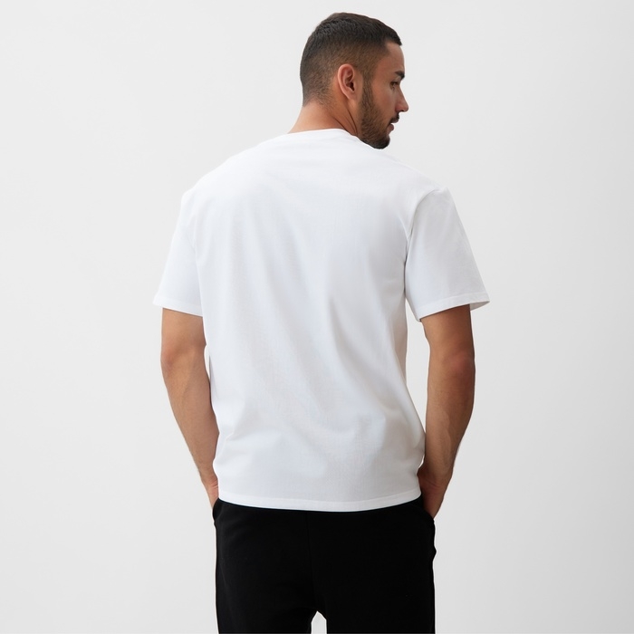 Футболка мужская MINAKU, цвет белый, размер 42-44