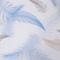 Клеёнка на стол на тканевой основе &laquo;Перья&raquo;, ширина 137 см, рулон 20 метров, толщина 0,25 мм, цвет серый