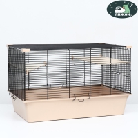 Клетка для шиншилл "Пижон" №11, складная, 80 х 50 х 46см, бежевая Клетка для шиншилл "Пижон" №11, складная, 80 х 50 х 46см, бежевая