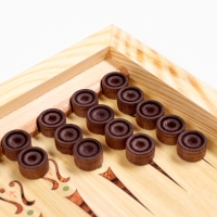 Нарды деревянные большие, настольная игра "Москва", 40 х 40 см, с шашками Нарды деревянные большие, настольная игра "Москва", 40 х 40 см, с шашками