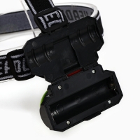 Фонарь налобный аккумуляторный, 5Вт, 1200 мАч, 120 лм, 2 режима, лазер, 5 х 6.5 см, зеленый Фонарь налобный аккумуляторный, 5Вт, 1200 мАч, 120 лм, 2 режима, лазер, 5 х 6.5 см, зеленый