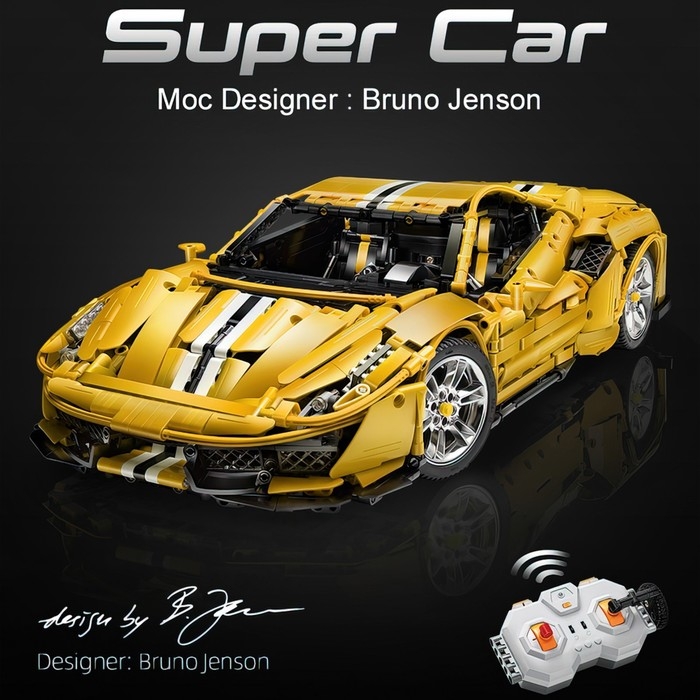 Конструктор радиоуправляемый &laquo;Спорткар&raquo;, 3187 деталей