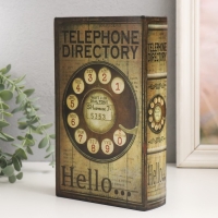Сейф-книга дерево кожзам "Телефонный справочник" 21х13х5 см