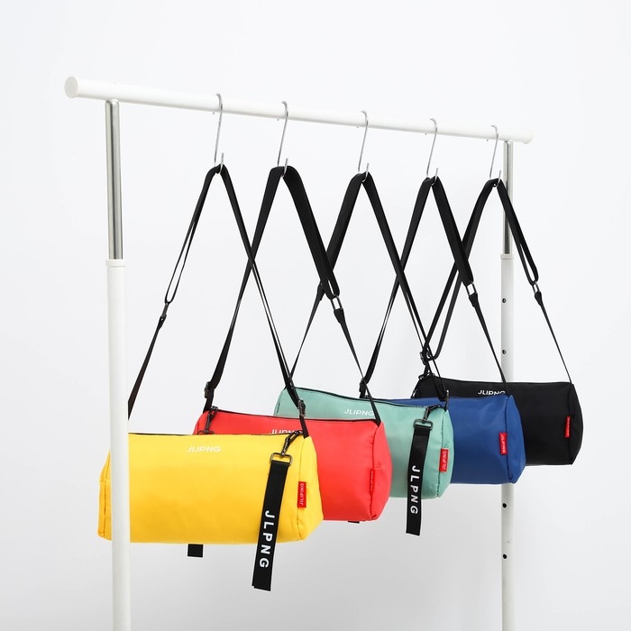 Сумка молодёжная на молнии, цвет чёрный