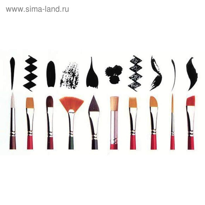 Набор кистей, синтетика, 6 штук, Artberry, в блистере