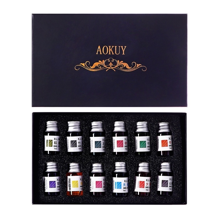 Набор чернил для рисования, 12 штук/12 цветов, 7 мл Набор чернил для рисования, 12 штук/12 цветов, 7 мл