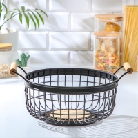 Фруктовница Доляна «Эстетика», 36×28×14,5 см, цвет чёрный Фруктовница Доляна «Эстетика», 36×28×14,5 см, цвет чёрный