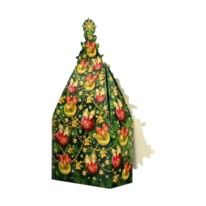Подарочная коробка "Ёлка", 16,5 х 8,5 х 27 см