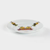 Тарелка фарфоровая «Пчёлы», d=17 см, рисунок микс, цвет белый Тарелка фарфоровая «Пчёлы», d=17 см, рисунок микс, цвет белый
