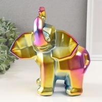 Сувенир керамика "Геометрия. Слоник" зеленый хамелеон 10х20х21,5 см Сувенир керамика "Геометрия. Слоник" зеленый хамелеон 10х20х21,5 см