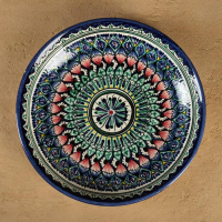 Ляган Риштанская Керамика "Узоры", 25 см, синий Ляган Риштанская Керамика "Узоры", 25 см, синий