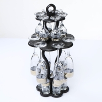 Мини-бар "Барокко" барная стойка, 6 бокалов/рюмок/стопок Мини-бар "Барокко" барная стойка, 6 бокалов/рюмок/стопок