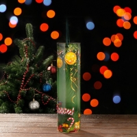 Новый год. Подарочная коробка, тубус под бутылку &laquo;Нарядная ёлка&raquo; 92 х 350 мм (330 мм внутр. высота).