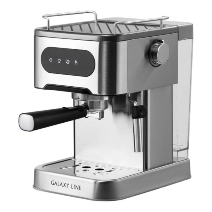 Кофеварка Galaxy LINE GL 0761, рожковая, 1500 Вт, 1.5 л, капучинатор, серебристая Кофеварка Galaxy LINE GL 0761, рожковая, 1500 Вт, 1.5 л, капучинатор, серебристая