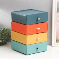 Шкатулка пластик "Ящик" набор 4 шт 19,5х18х23,2 см Шкатулка пластик "Ящик" набор 4 шт 19,5х18х23,2 см