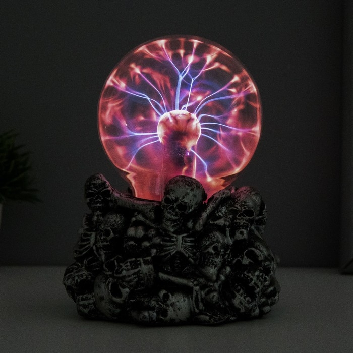 Плазменный шар Плазменный шар "Адский огонь" серый 13х13х17 см RISALUX