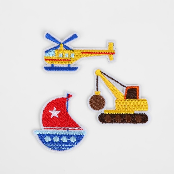 Набор термоаппликаций &laquo;Транспорт&raquo;, 3 шт