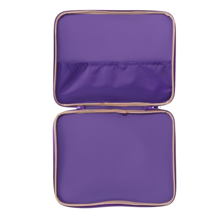 Папка с ручками текстильная А4, 360 х 270 х 20 мм, Папка с ручками текстильная А4, 360 х 270 х 20 мм, "Офис" 1Ш421, внутренний карман, фиолетовая