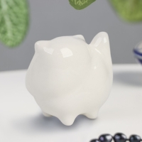 Сувенир "Кот перс", 7,5х8см, гжель, цвет  белый