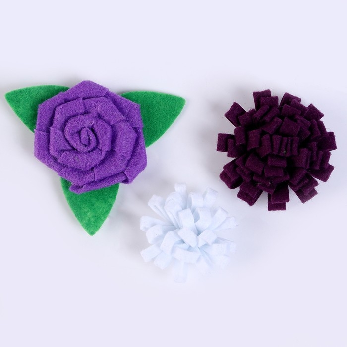 Набор для творчества: декор из фетра и набор бусин &laquo;Цветочная композиция&raquo;