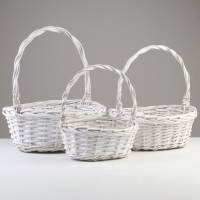 Набор корзин плетеных, 36x28x13/36 см, 31x23x12/31 см, 25x18x10/26 см, 3 шт, ива Набор корзин плетеных, 36x28x13/36 см, 31x23x12/31 см, 25x18x10/26 см, 3 шт, ива