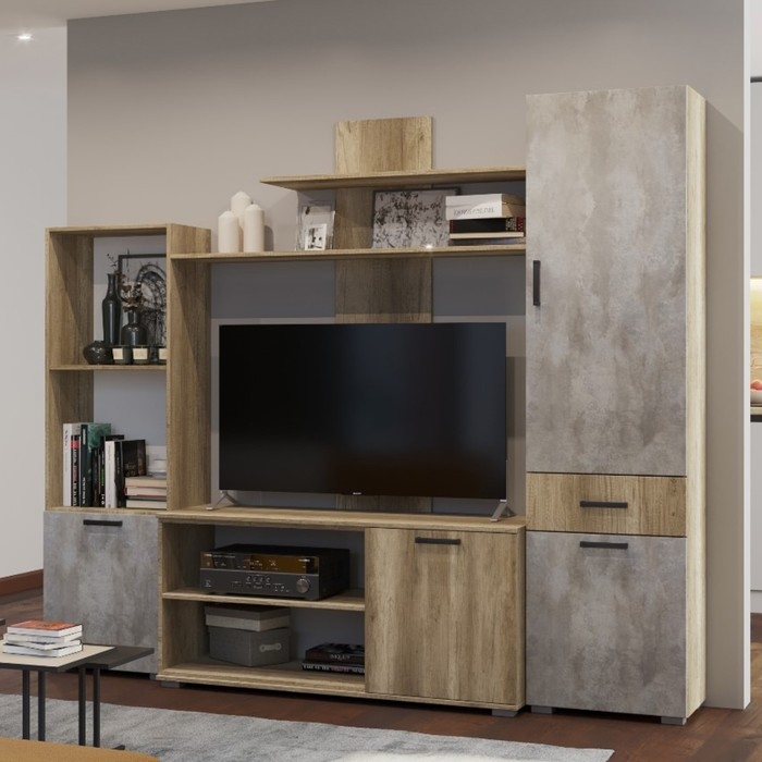 Гостиная №6, 1780x450x1700, Каньон/Цемент светлый Гостиная №6, 1780x450x1700, Каньон/Цемент светлый