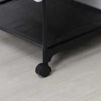 Вешалка - стойка напольная для одежды LaDо́m, с полками для хранения, на колесах, 55&times;42&times;160 см, цвет чёрный