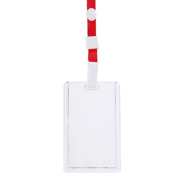 Бейдж вертикальный 54 х 85 мм, ErichKrause слайдер, текстильная лента, цвет микс