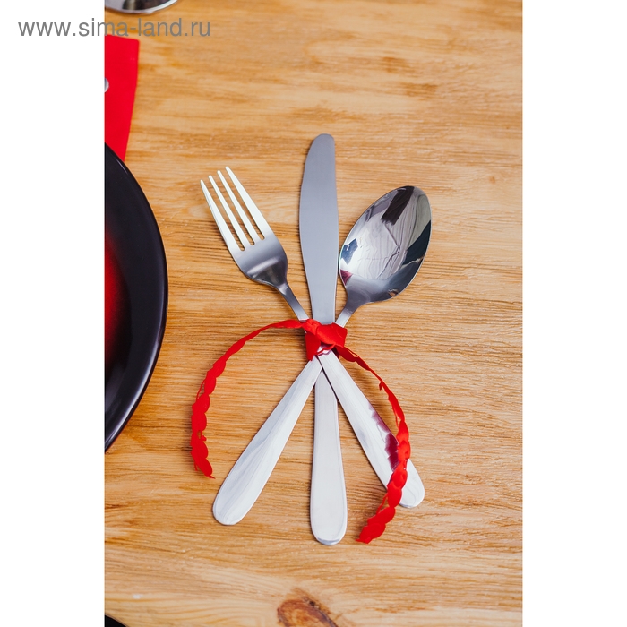 Лента фигурная &laquo;Сердца&raquo;, 15 мм, 9 &plusmn; 0,5 м, цвет красный