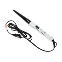 Плойка Rowenta CF3345F0, 36 Вт, конусная, турмалиновая керамика, 200&deg;С, бело-чёрная