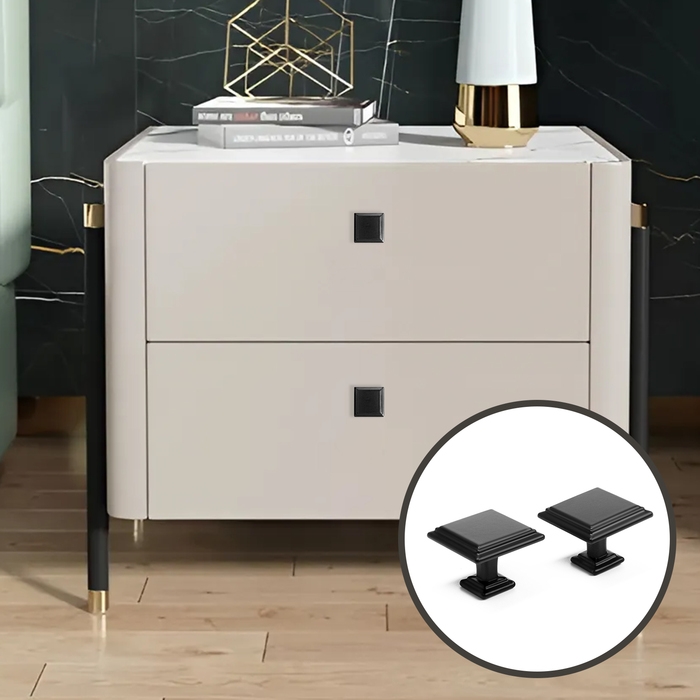 Ручка кнопка ТУНДРА РК119BL, черная Ручка кнопка ТУНДРА РК119BL, черная