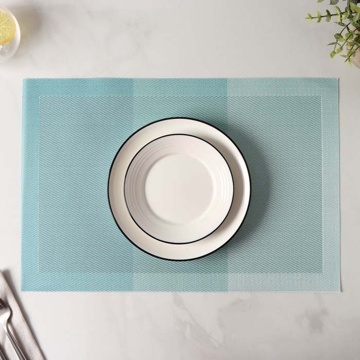 Салфетка сервировочная на стол «Тритон», 45×30 см, цвет бирюзовый Салфетка сервировочная на стол «Тритон», 45×30 см, цвет бирюзовый