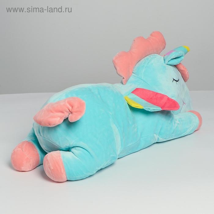 Мягкая игрушка &laquo;Единорог&raquo;, с пледом, цвет голубой