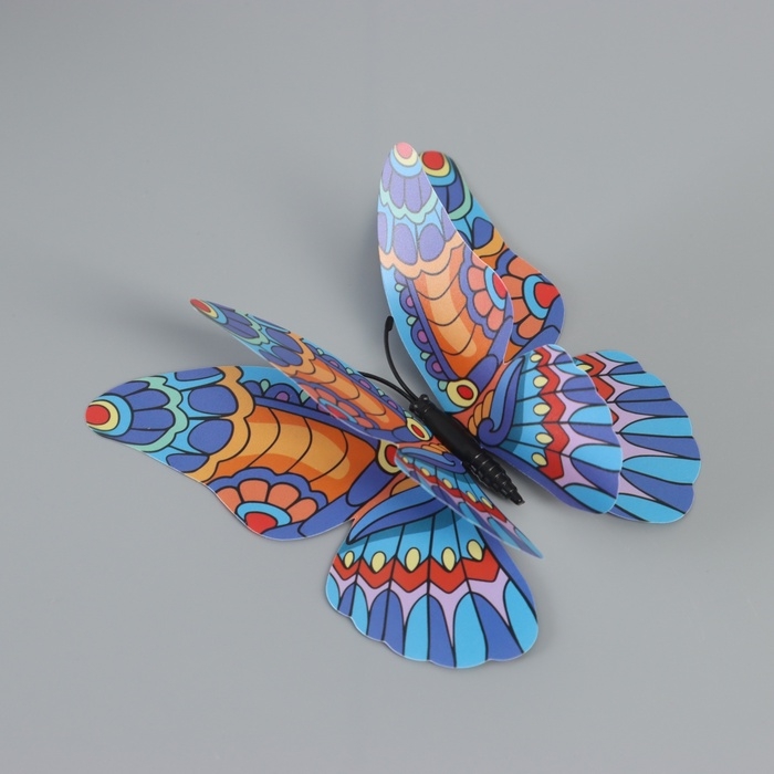 Магнит пластик Магнит пластик "Бабочки с графичными узорами" набор 12 шт 6; 8; 10; 12 см