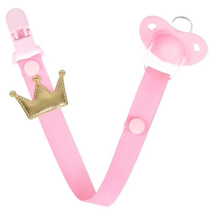 Держатель для соски - пустышки «Принцесса», на ленте Держатель для соски - пустышки «Принцесса», на ленте