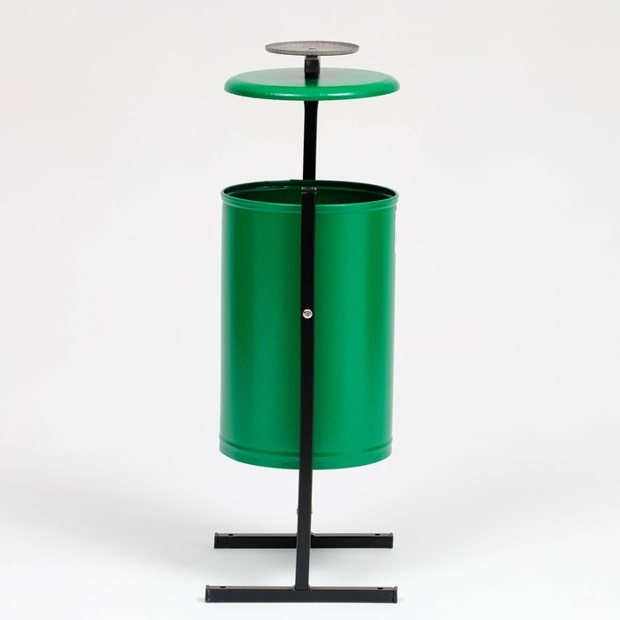 Урна уличная &laquo;Космос&raquo; 21 л, 32 х 82,5 х 28,5 см, зеленая, бак 0,6 мм