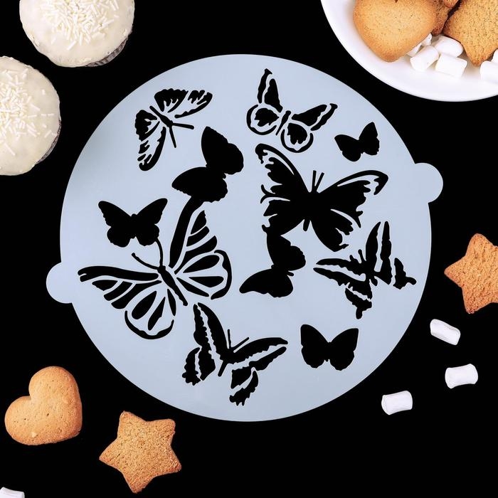 Набор кондитерских трафаретов для украшения выпечки «Букет», 8 шт: 2 шт d=20 см, 6 шт d=8 см Набор кондитерских трафаретов для украшения выпечки «Букет», 8 шт: 2 шт d=20 см, 6 шт d=8 см