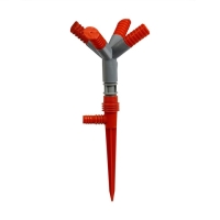 Распылитель 4&minus;лепестковый, штуцер под шланги 1/2" (12 мм) &minus; 3/4" (19 мм), пика, ABS-пластик, Greengo