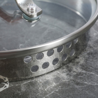 Ковш &laquo;Аврора&raquo;, 1,6 л, d=16 см, капсульное дно, стеклянная крышка, индукция