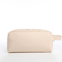 Косметичка на молнии, цвет молочный Косметичка на молнии, цвет молочный