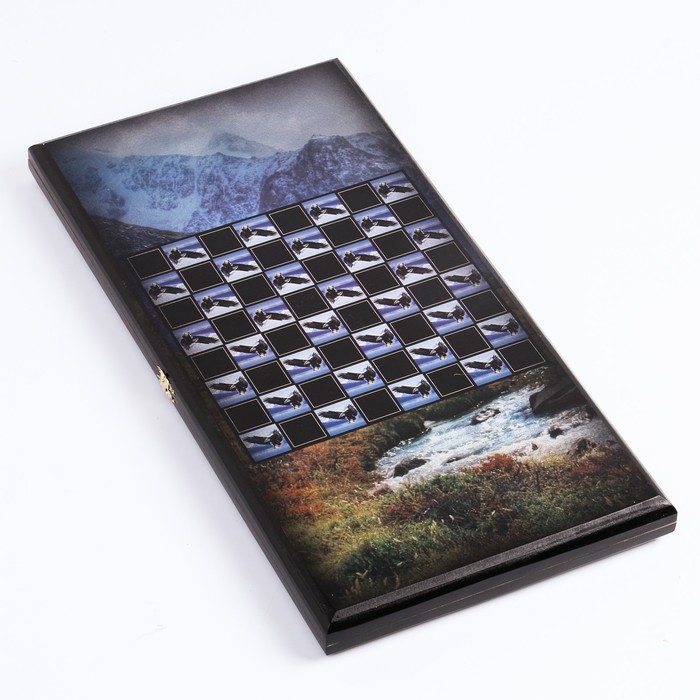 Нарды деревянные большие, настольная игра Нарды деревянные большие, настольная игра "Волк и орел", 50 x 50 см, с шашками