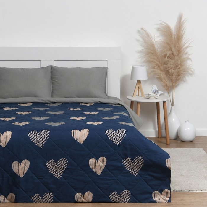 Покрывало LoveLife евро Golden hearts 200*210±5см, микрофайбер, 100% п/э Покрывало LoveLife евро Golden hearts 200*210±5см, микрофайбер, 100% п/э