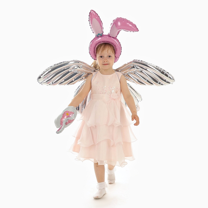 Набор фольгированных шаров «Карнавальный набор. Розовый зайка», 3 шт. Набор фольгированных шаров «Карнавальный набор. Розовый зайка», 3 шт.